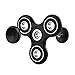 Exgreem 2017 New Fidget Hand Metal Spinner Toy Over 3-5 Minutes The Anti-Anxiety 360 Aluminum alloy Triangle EDC Tri-Spinner For ADD, ADHD, Anxiety, and Autism Adult Children (Metal Black)