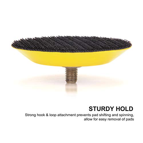 CASOMAN 3-Inch Dual-Action Hook & Loop Fastener Flexible Backing Plate, 3"/ 75mm Polishing Pad with 1/4"-20 Threads, 4 PCS Set - Thumbnail 5