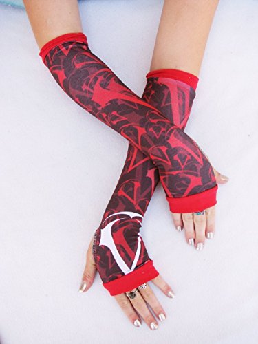 Assassin's Creed Red Arm Warmers Gamer Gloves