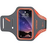 LETSCOM Running Armband for Cellphone, Sports Phone Arm Band Smartphone Case with Key Holder
