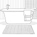 Vdomus Non-slip bath mats memory foam bathroom mat soft coral velvet fabric Gray, 20