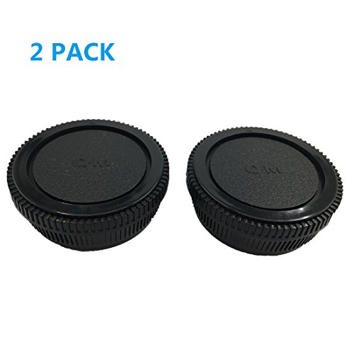 LXH 2 PACK BC-2 Camera Front Body Cap & Rear Lens Cap for Olympus OM Mount Fit OM-1, OM-2, OM-3, OM-4, OM-10, OM-20, OM-30, OM-40, OM-G cameras and OM lens systems