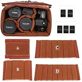 UCCKEYI 4-Pack Camera Bag Case Insert Partition Divider Separator Pad Protective Lens Camera Bag Dividers Inserts Compatible with Canon Sony etc...