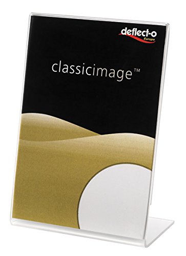 Deflecto A8 Portrait Slanted Sign Holder - A8 Plastic Display Stand - Stands For Display - Leaflet Display Stands - Display Stand A8 Poster Holder