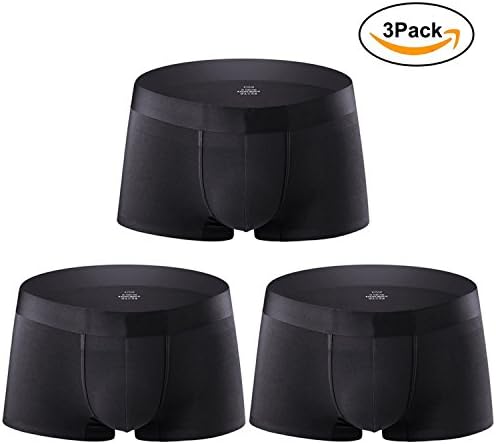 YaHe Men's Underwear 3-Pack Modal Breathable Trunks 3D Pouches(3 Pack, M)