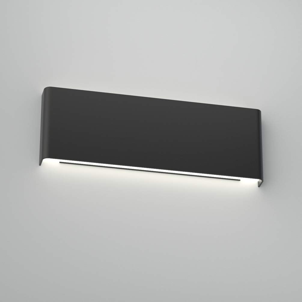 Aipsun 15.75in Matte Black Modern Vanity Light Up and Down LED Vanity Light for Bathroom Wall Lighting Fixtures (White Light 5000K) - - 