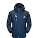 Waterproof Jacket Mens Raincoats Outdoor Hiking Windproof Travel Rain Jackets Dark Blue