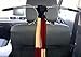 Zento Deals Metal Adjustable Car Coat Hanger with Headrest Restraint Rods