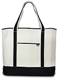 Deluxe Canvas Tote Bag, Black