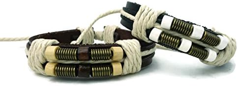 2 Bracelets 8"-11" Wrist – Boho Bohemian Hippie Jewelry Leather Tree of LIfe