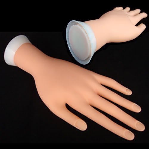 Flectional Model Hand Adjust Nail Art Practice Training Model Gel Stand Display