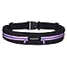 MoKo Sports Running Waist Pack, Outdoor Sweatproof Reflective Waist Belt, Fitness Workout Belt, Runner Belt, Dual Pouch Bag for iPhone 7, 6S, 5S, Galaxy J3, S6, S7 Edge, Pixel XL, Moto Z Droid, Purple