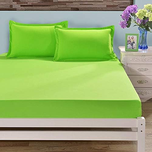WXLAA Solid Colorful Fitted Sheet Cotton Bed Sheet Pillow Case King 180200cm