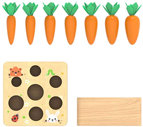 Ancaixin Wooden Toys for 1 Year Old Boys and Girls Montessori Shape Size Sorting Puzzle Carrots Harv - //medicalbooks.filipinodoctors.org