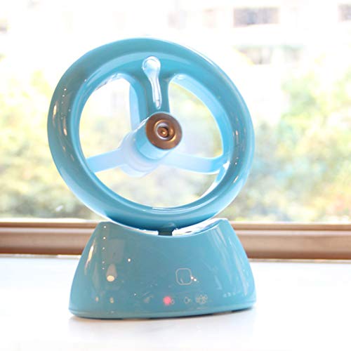 TTbuy Mini Portable Humidifier Handheld USB Mini Misting Cooling Spray Fan Handheld 3 Speeds Personal Desk Table Desktop Fan Outdoor For Office Room Outdoor Household Traveling (Blue) - Thumbnail 3