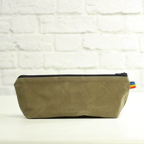 Waxed Canvas Pencil Case - Tan Pouch