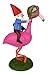 Funny Combat Garden Gnome Riding a Flamingo – Cute Home Decor Statue, for Lawn, Yard, or Office - Indoor Outdoor 11 Inch Tall, by Dodo Creations