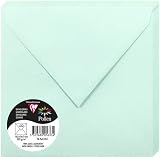 Clairefontaine 5633C Gummed Envelopes 16.5x16.5cm Jade Green Pack of 20