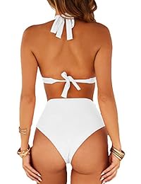 Iioiom traje de baño sexy de dos piezas con cintura alta para dama