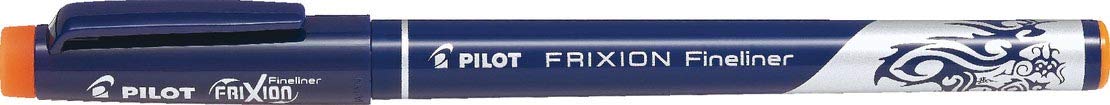 PILOT Frixion Fineliner Felt Pen 1.3mm Tip Erasable Orange - Pack of 12