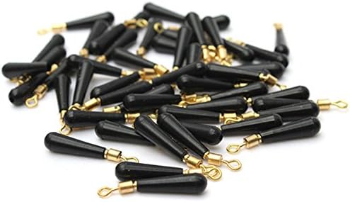 100 Fishing Gear Block Rotations Drift Floats Bobber Copper With Rubber Rools Supply(L)