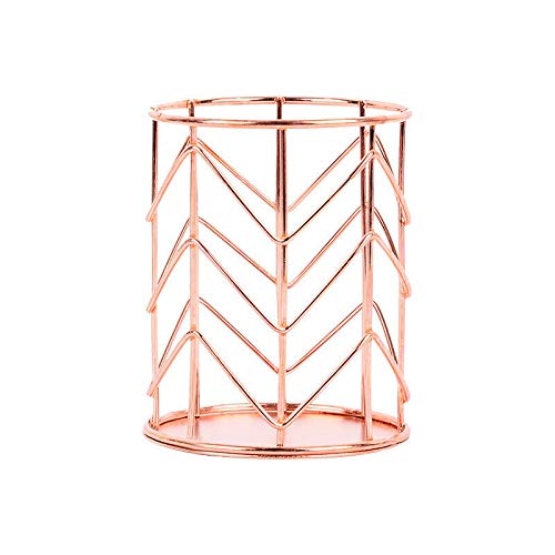 BE-TOOL Metal Pencil Holder, Pen Pot Organizers Rose Gold Nordic Style Durable Exquisite Brush Holder For Desk, Home, School(1Pcs)