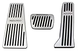 SUNDELY Aluminum Car Foot Rest Fuel Brake AT Pedals for Mazda 3 Mazda 6 CX-5 2013 2014 2015 2016 (for Automatic Transmission Models, No Drilling)