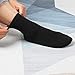 SERISIMPLE Women Thin Bamboo Socks Crew Lightweight Above Ankle Casual Dress Sock For Ladies Bootie Trouser 5 Pairs (Black, Large)
