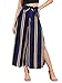 SweatyRocks Women's Striped High Waisted Lounge Wide Leg Palazzo Pants Capris
