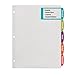 Avery Big Tab Printable Large White Label Dividers with Easy Peel, 5 Tabs, 4 Sets (14438)