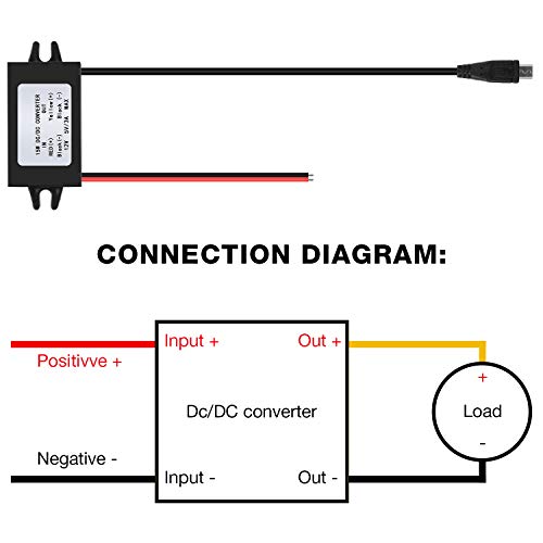 DCDC Buck Converter Module 12V to 5V Micro USB Power Adapter