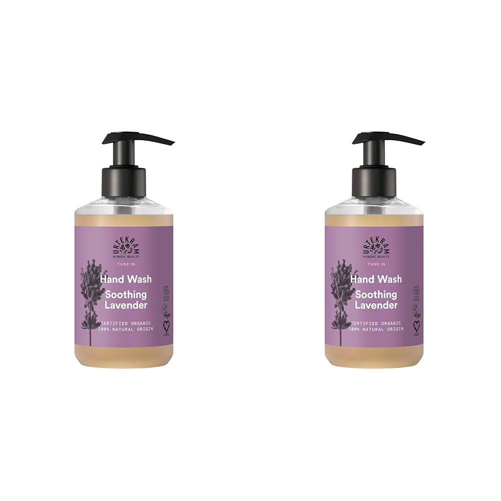 Urtekram Hand Wash - All skin types - Soothing Lavender - 300 ml, Vegan, Organic, Natural Origin (Pack of 2)