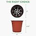 GROWNEER 120-Pack 6 Inch Nursery Pots with Drainage Holes and 15 Plant Labels – Plastic Seed Starter Planter Set for Indoor & Outdoor Gardening Seedling