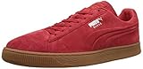 PUMA Suede Emboss Sneaker, High Risk Red/Gum, 10.5 D US