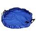 AVAWO Children's Play Mat and Toys Storage Bag - 60inch Kids Playbag Toys Organizer Quick Pouch. Great for Storing Small and Medium Size Toy, Portable, Sturdy - Blue