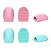 KINGLAKE 2 Pcs Makeup Brush Cleaner Cosmetic Makeup Brush Egg Silicone Cleaning Glove Little Scrubber Tool Mini Washboard for Make-Up Brushes