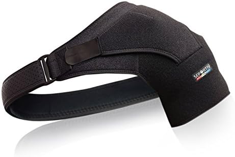 Seportiv Shoulder Brace | Rotator Cuff Brace Shoulder Support Compression Sleeve with Pressure Pad for Shoulder Pain & Arm Pain Relief on Bursitis for Men & Women - Use with Ice Pack