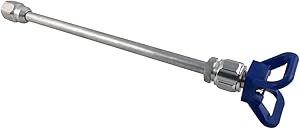 QWORK 11 Inch Universal Extension Pole Rod & Nozzle Tip Guard Protector for Airless Sprayer Paint Spray Guns