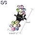SENREAL 36pcs Mini Claw Hair Clips Crystal Rhinestone Barrette Mix Colored Bangs Flower Hair Claw Jaw Clip Hair Pin Accessories for Girl Women Baby