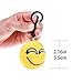 24PCs Emoji Key Chain Mini Plush Pillows Toys for Emoji Party Favors, Emoji Party Decorations