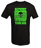 LIME - STOMP My Flag Your Ass American Punisher 3% Biker T Shirt