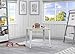 Delta Children Bistro Kids Play Table with 2-Piece Chair Set | White with Driftwood | Ideal for Arts & Crafts, Snack Time, Homeschooling, Homework & More
