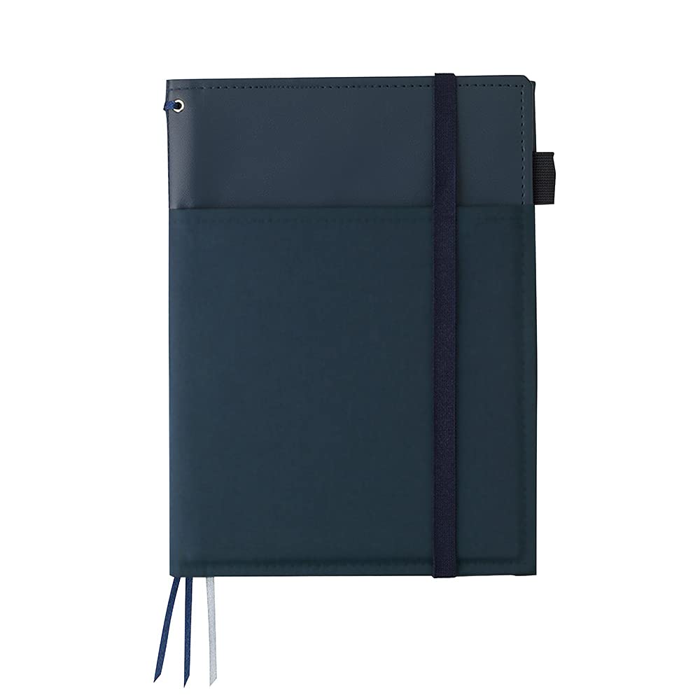 KOKUYO Co., Ltd cover notebook systemic ring notebook corresponding A5 tone leather navy blue B ruled 50 sheets Bruno -V685B-DB