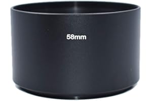 Lens Hood Metal Thread Diameter 58 mm Black Cylindrical Tube Camera Arrangement Anti-Scratch Dust Stylish Durable processing