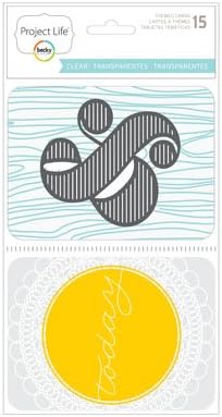 Project Life Planner Themed Cards 15/pkg - Transparencies