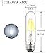 Bonlux Dimmable T10 Tubular Medium Base LED Filament Bulb 120V 6W Daylight 6000k T10 Tubular Filament COB LED Light Bulb for Display Cabinet Showcase Desk Light (Pack of 4)