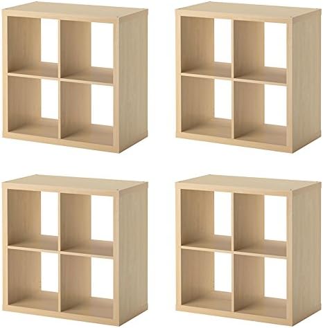 Amazon De Kallax 4 X Ikea Regal Birke Effekt 77 X 77 Cm Ikea Regal Kallax Birke
