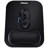 Gimars Large Smooth Superfine Fibre Memory Foam Ergonomic Mouse Pad Wrist Rest Support - Mousepad with Nonslip Base for Laptop, Computer, Gaming & Office - Comfortable for Easy Typing & Pain Relief