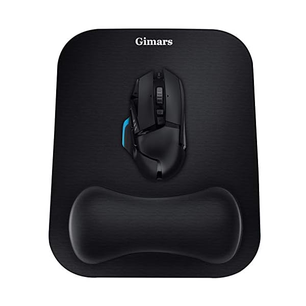Gimars Large Smooth Superfine Fibre Memory Foam Ergonomic Mouse Pad Wrist Rest Support - Mousepad with Nonslip Base for…