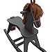Storkcraft Wooden Rocking Horse, Gray, Kids Rocking Horse Chair Ride Toy for Toddlers and Small Children for Nursery & Playroom